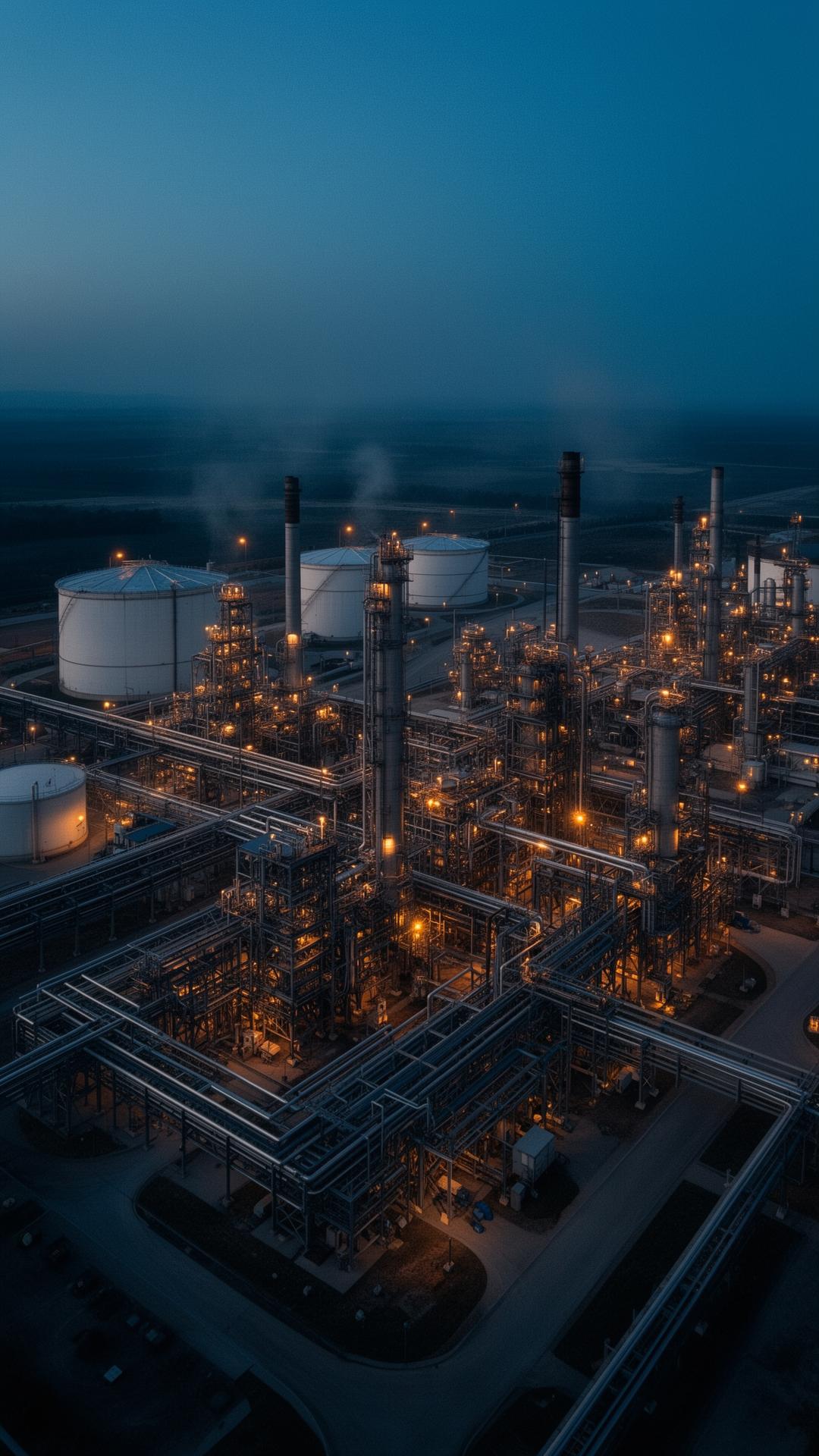 Refinery infrastructure serving international petroleum trade